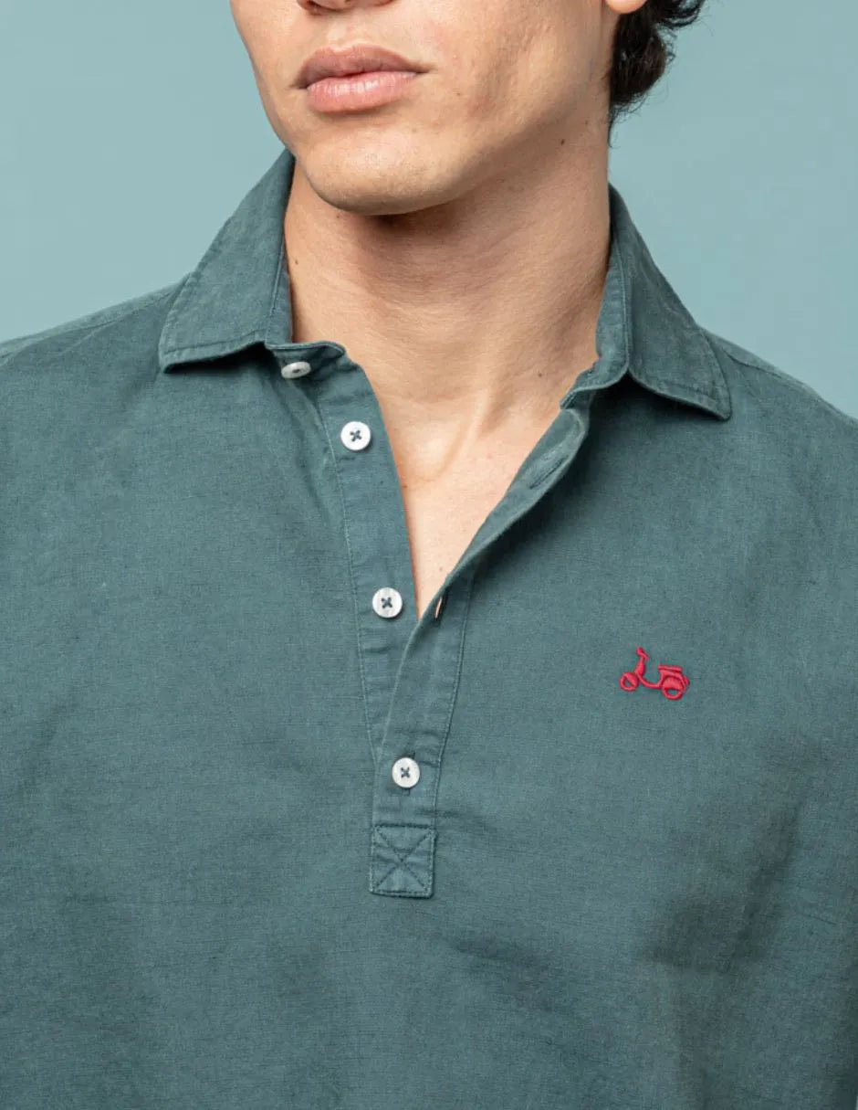 Camisa polera lissome li-co verde botella