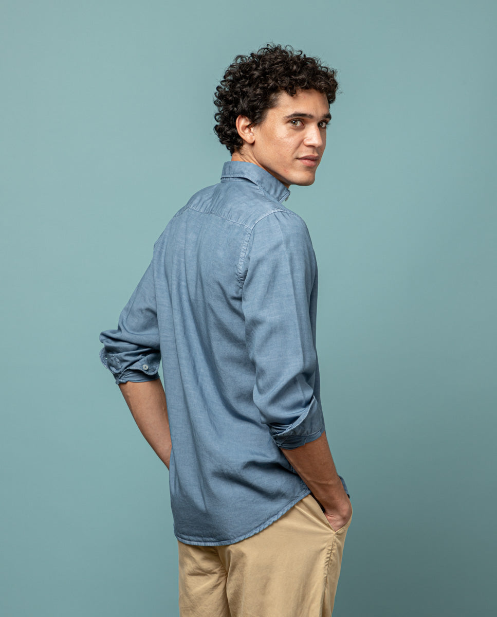 CAMISA FOREST TENCEL LINEN AZUL