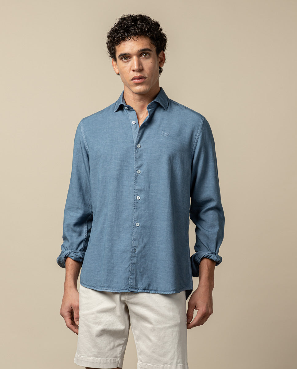 CAMISA FOREST TENCEL LINEN AZUL