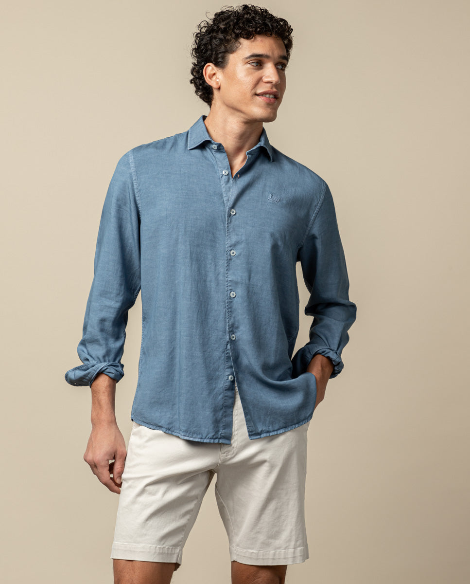 CAMISA FOREST TENCEL LINEN AZUL