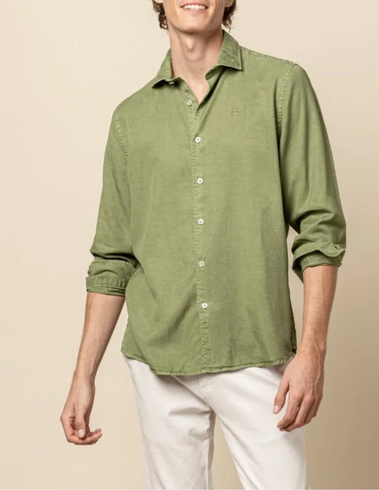 Camisa forest tencel linho cáqui 