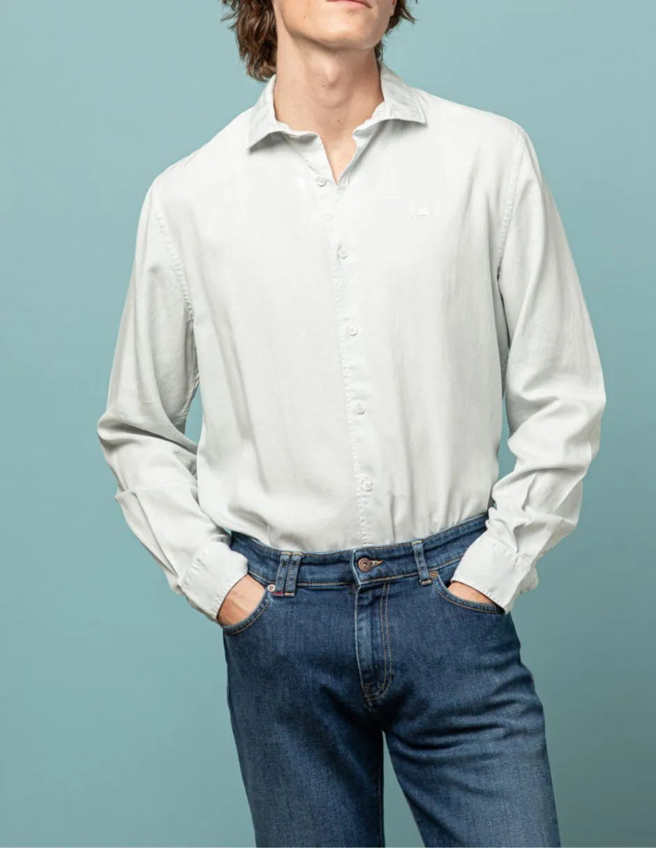 Camisa forest tencel linen gris claro