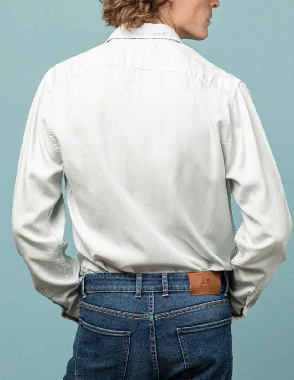 Camisa forest tencel linen gris claro