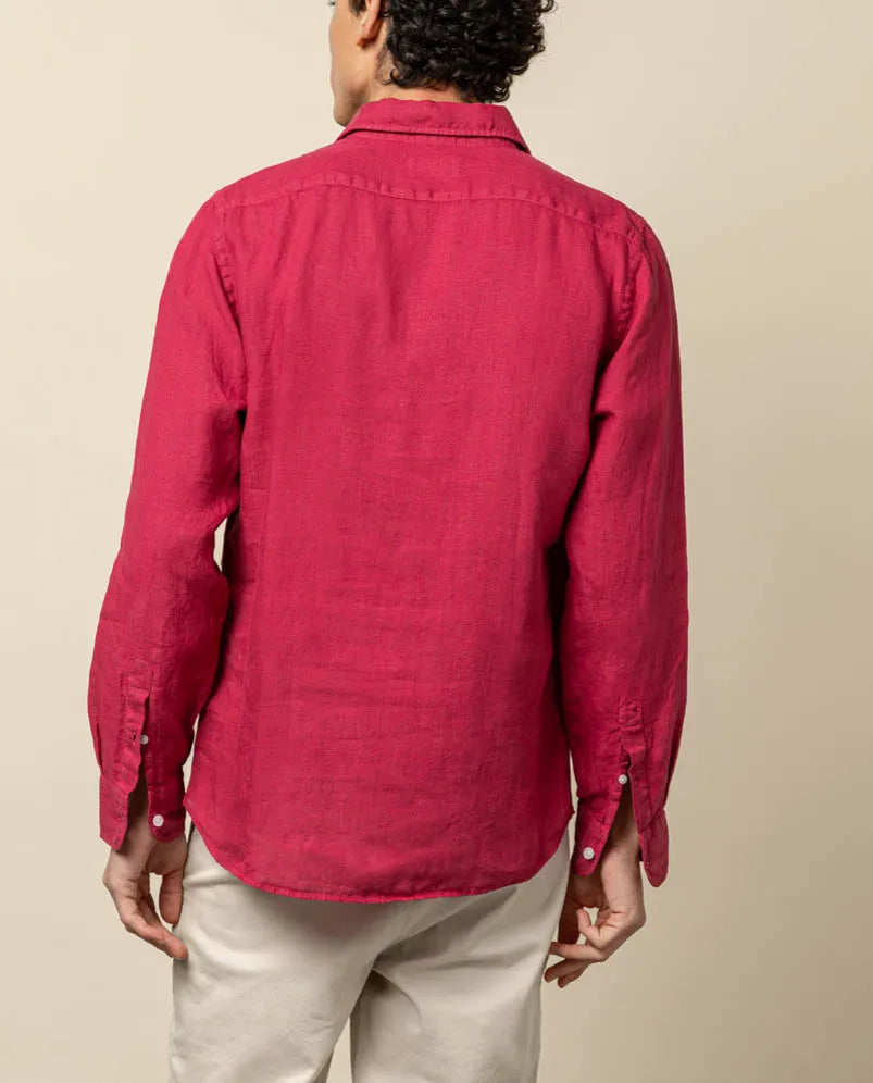 Camisa linen cereza
