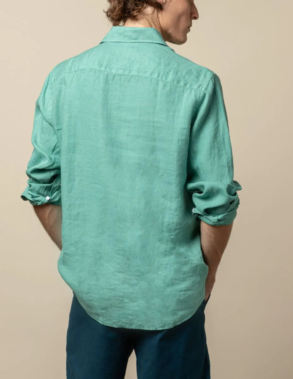 Camisa polera linen verde