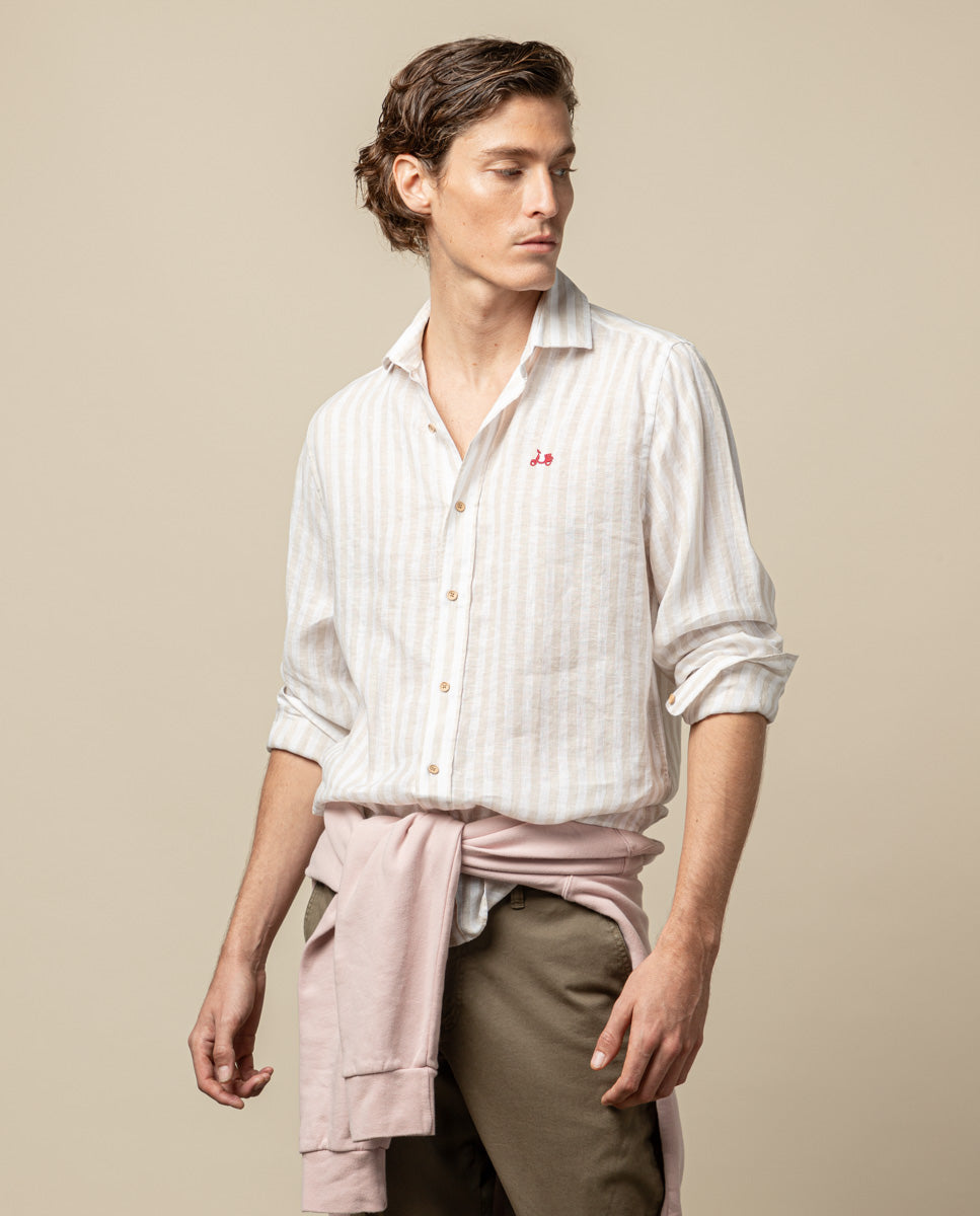 CAMISA SAND LINEN BEIGE