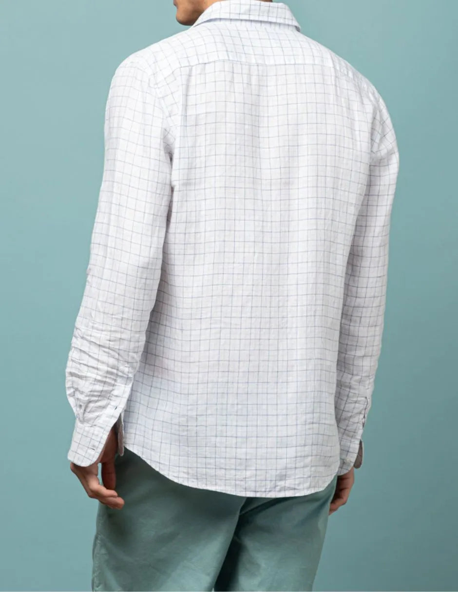 Camisa beach linen azul