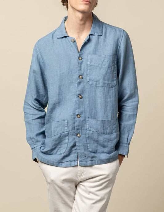 Sobrecamisa linen denim