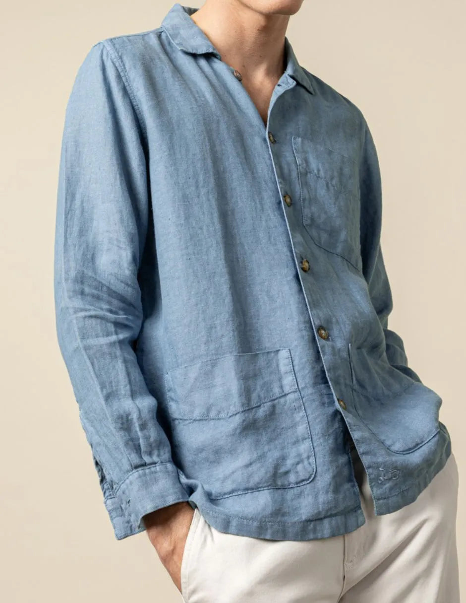 Sobrecamisa linen denim