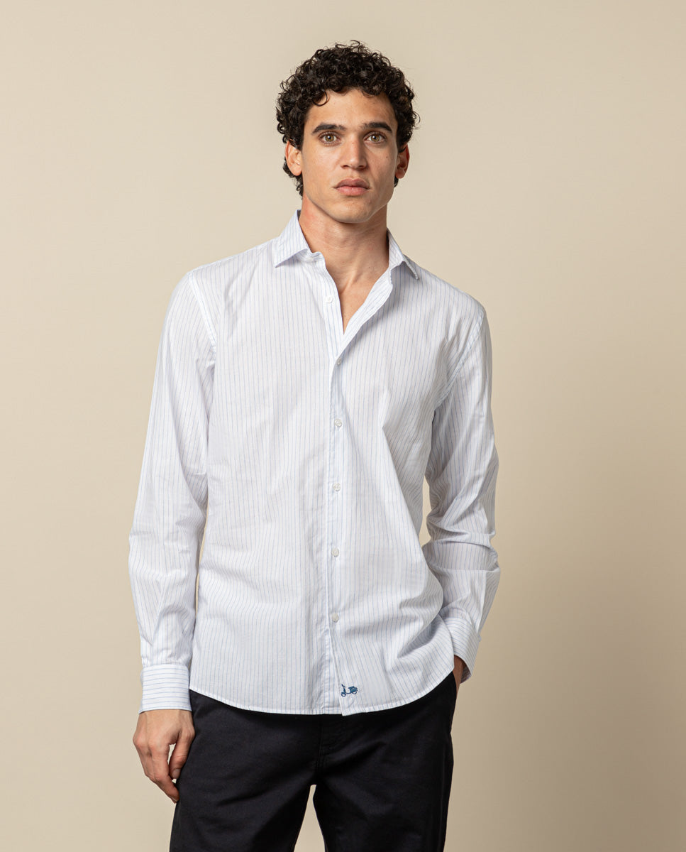 CAMISA RAYA RUSTIC BLANCA