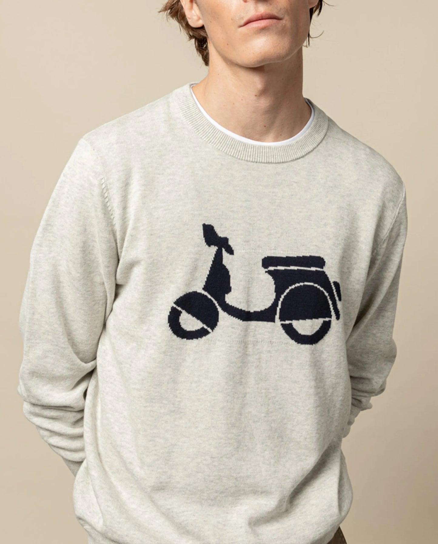 Jersey moto logo gris