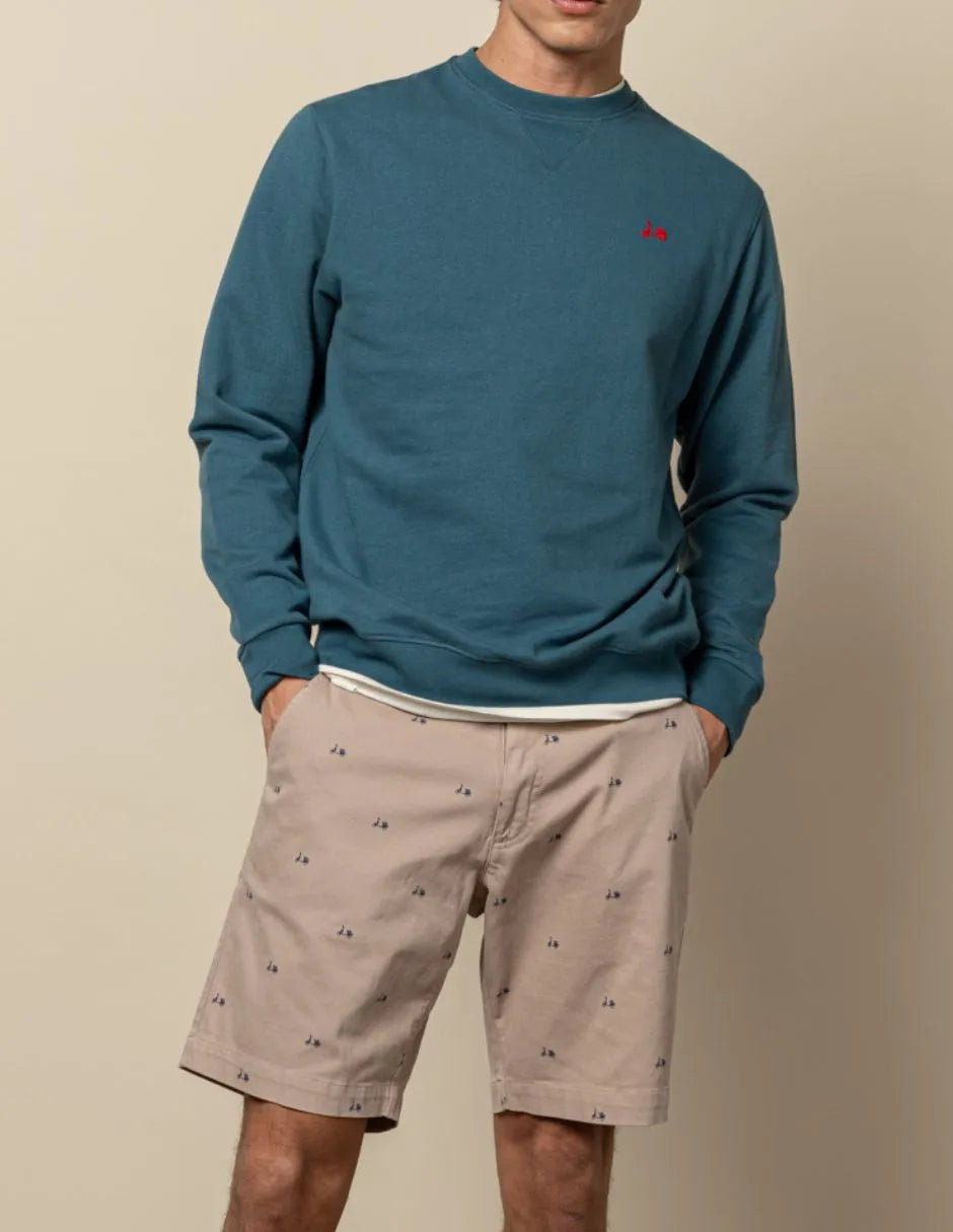 Sudadera logo chenille denim