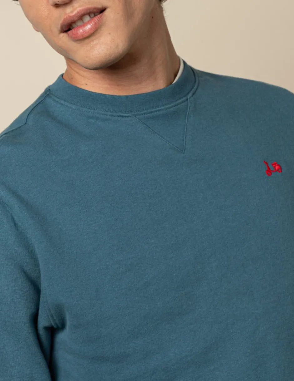 Sudadera logo chenille denim
