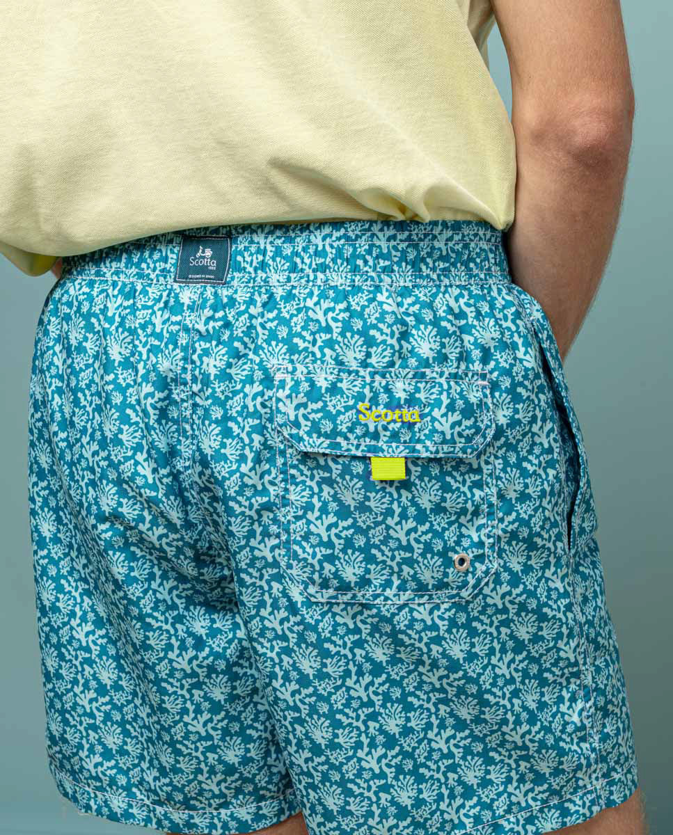 Maiô coral azul