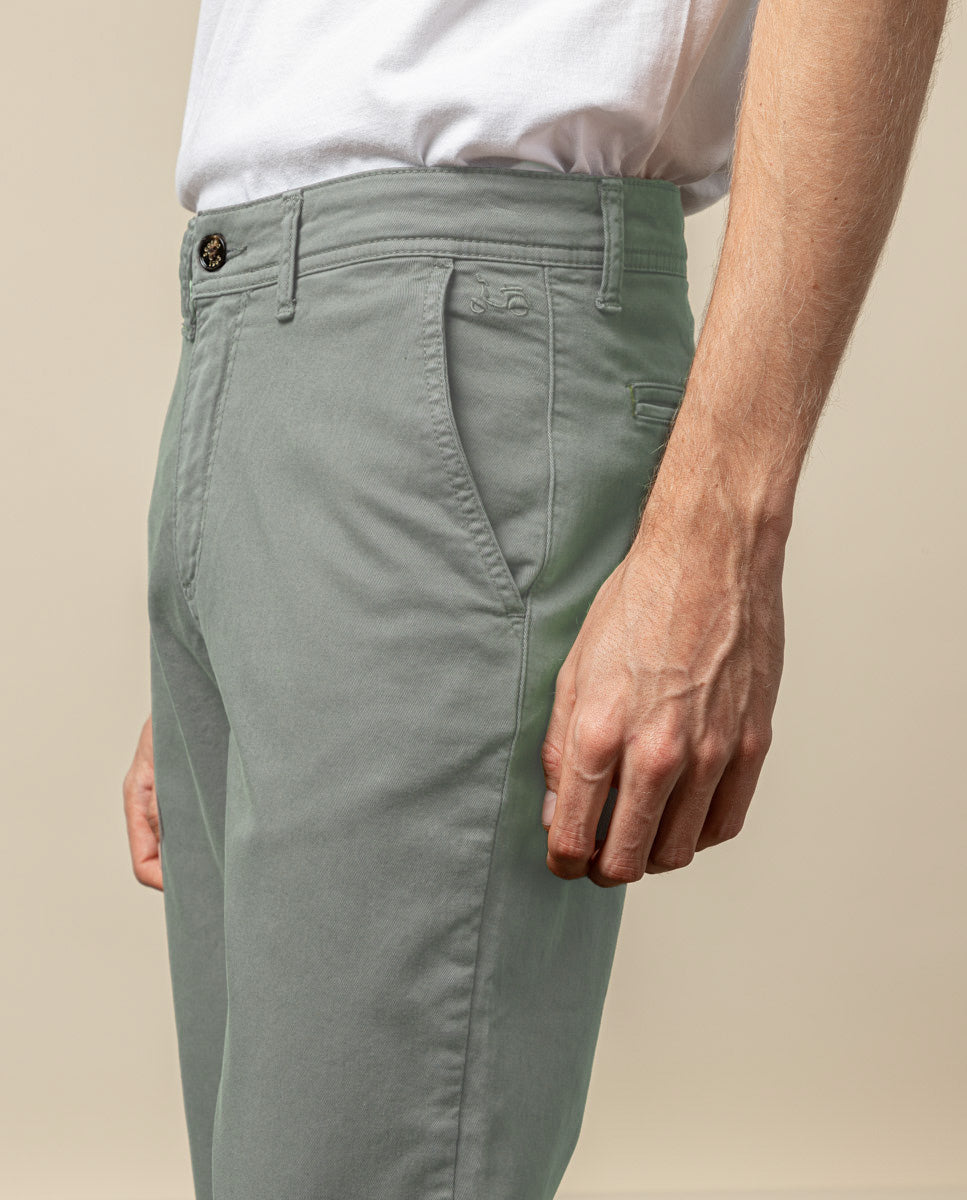 Calça chino Steve em cinza antracite