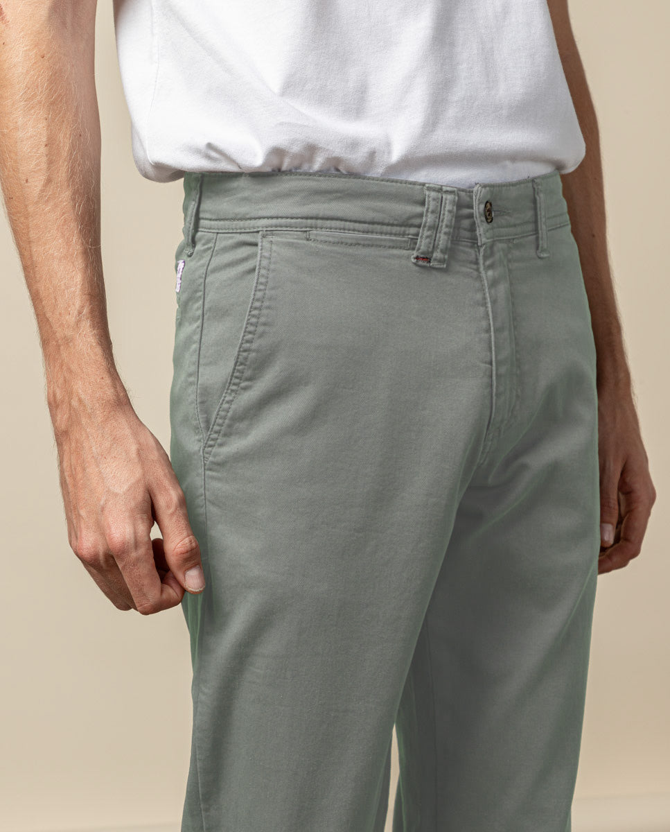 Calça chino Steve em cinza antracite