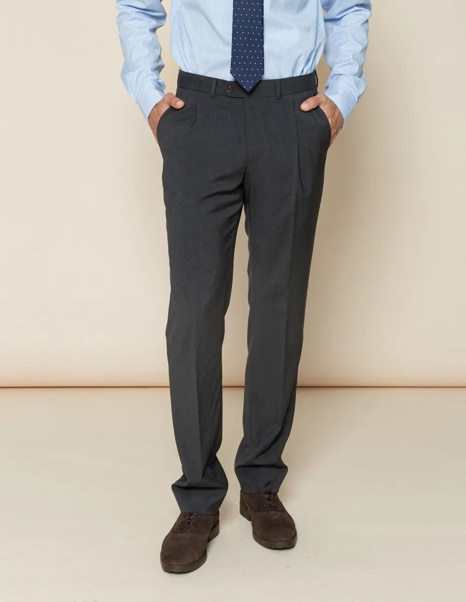 Pantalón gris de vestir de lana