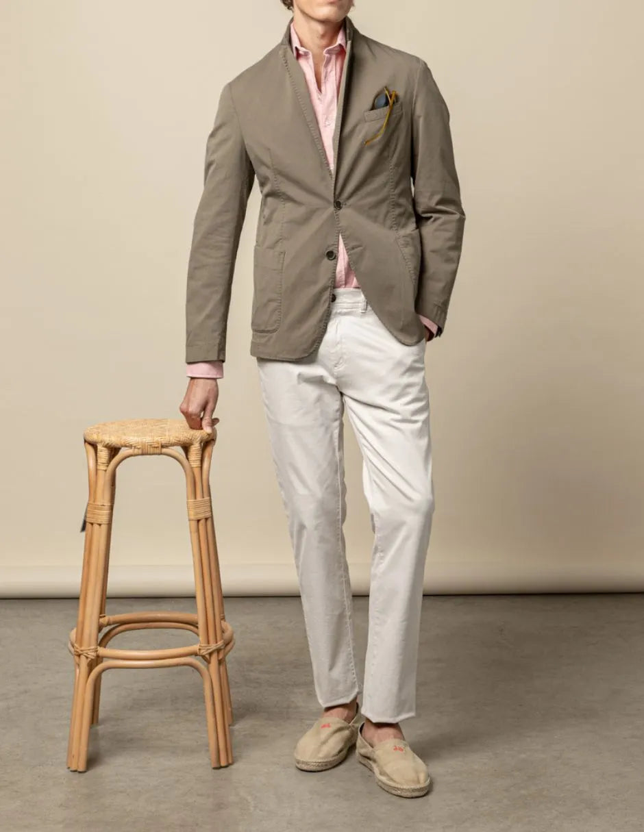 Blazer twill marrón