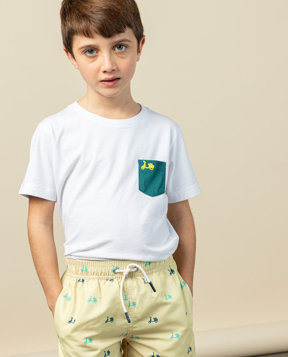 CAMISETA NIÑO POCKET TENT BLANCO