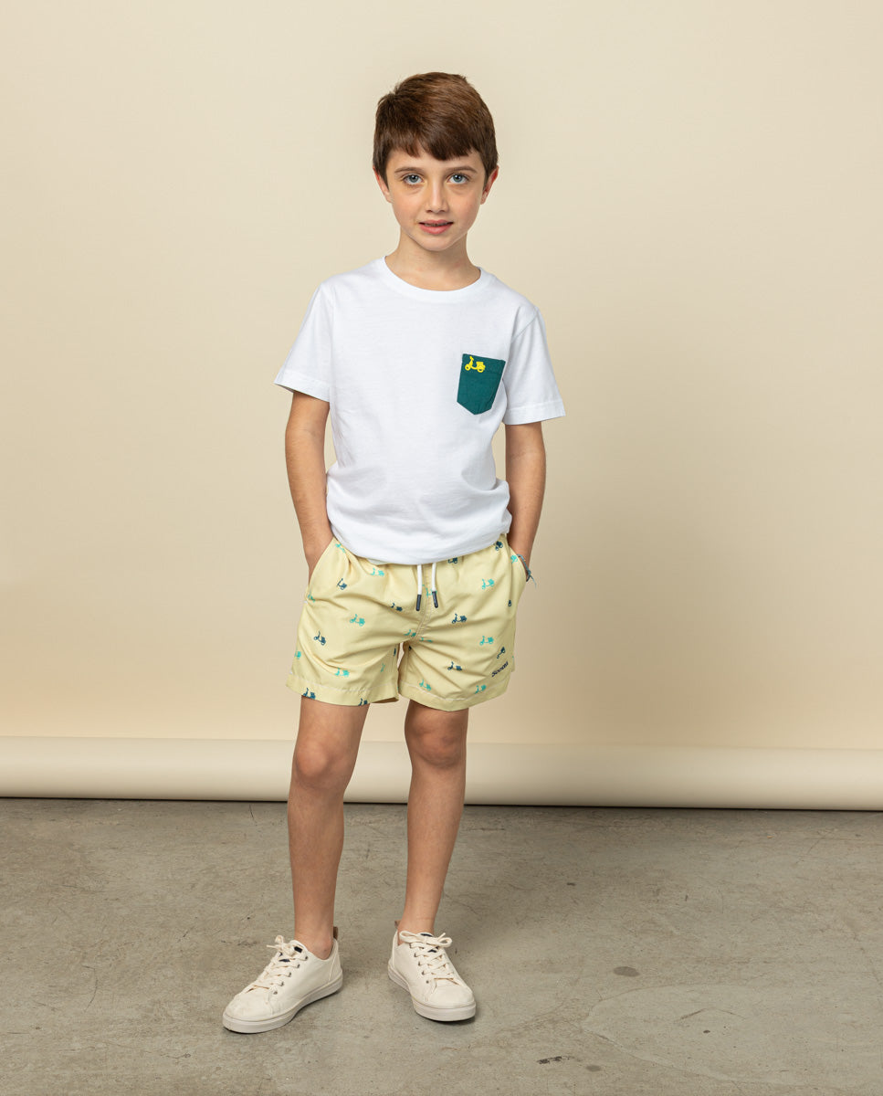 CAMISETA NIÑO POCKET TENT BLANCO