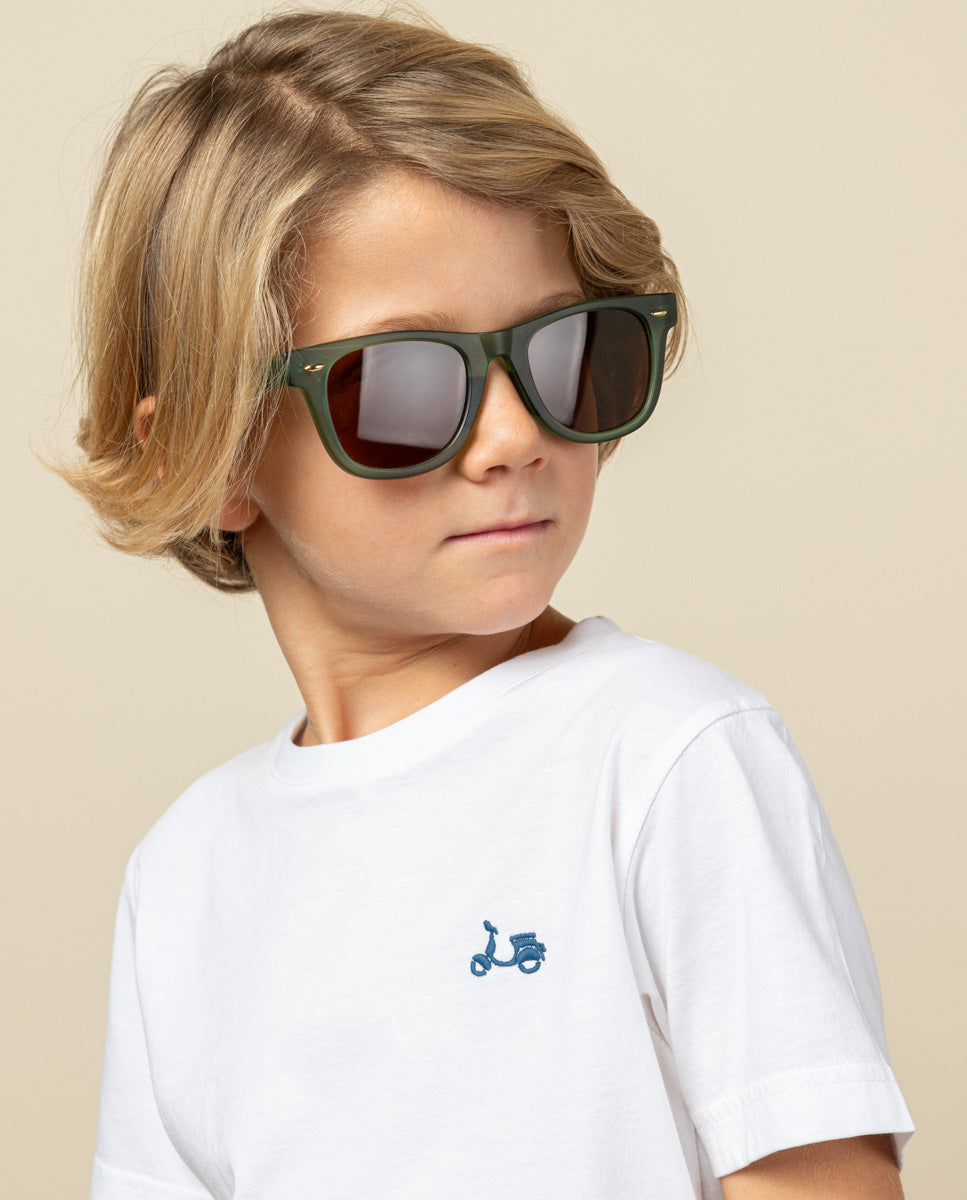 CAMISETA NIÑO BIRD BLANCO