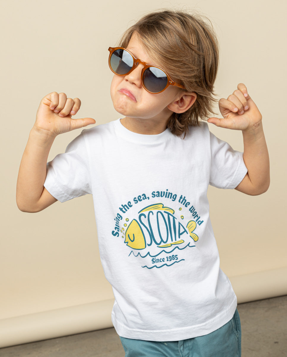 CAMISETA NIÑO SCOTTA FISH BLANCO