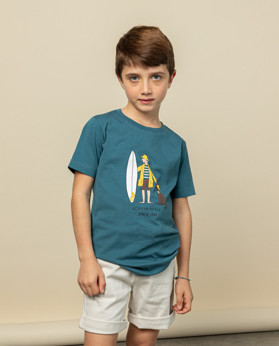 CAMISETA NIÑO RAINY DENIM