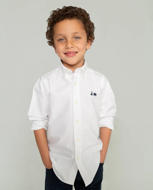 Camisa niño oxford blanco