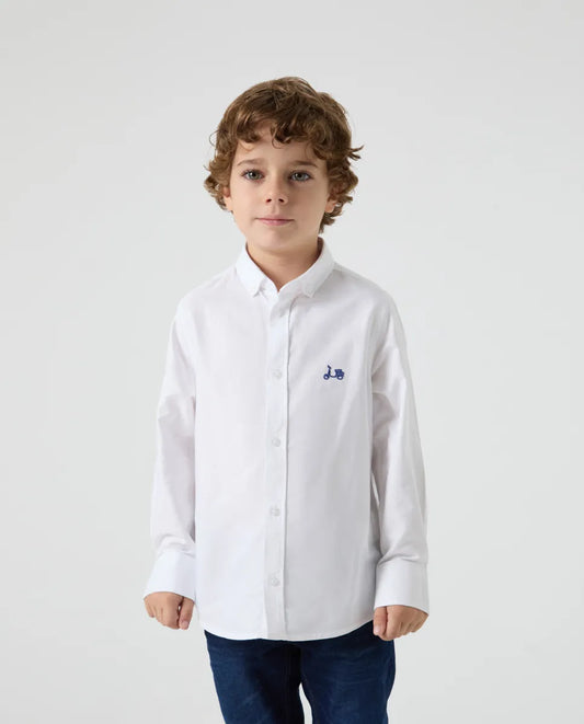 Camisa niño oxford blanco