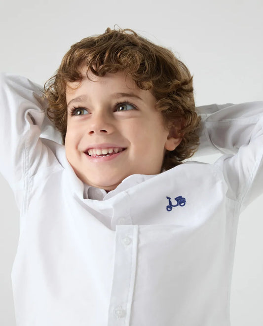 Camisa Niño Oxford Blanco | SCOTTA