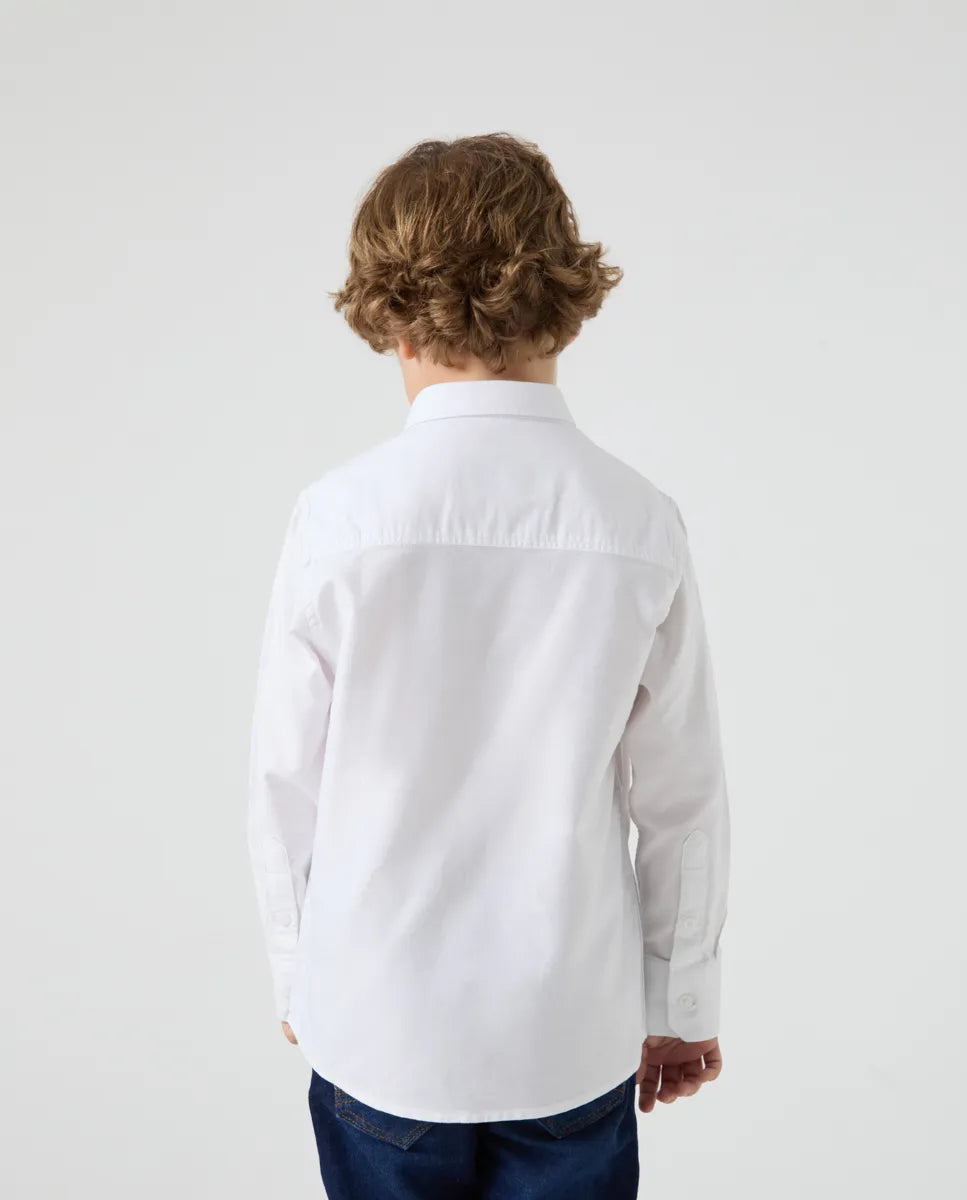 Camisa niño oxford blanco