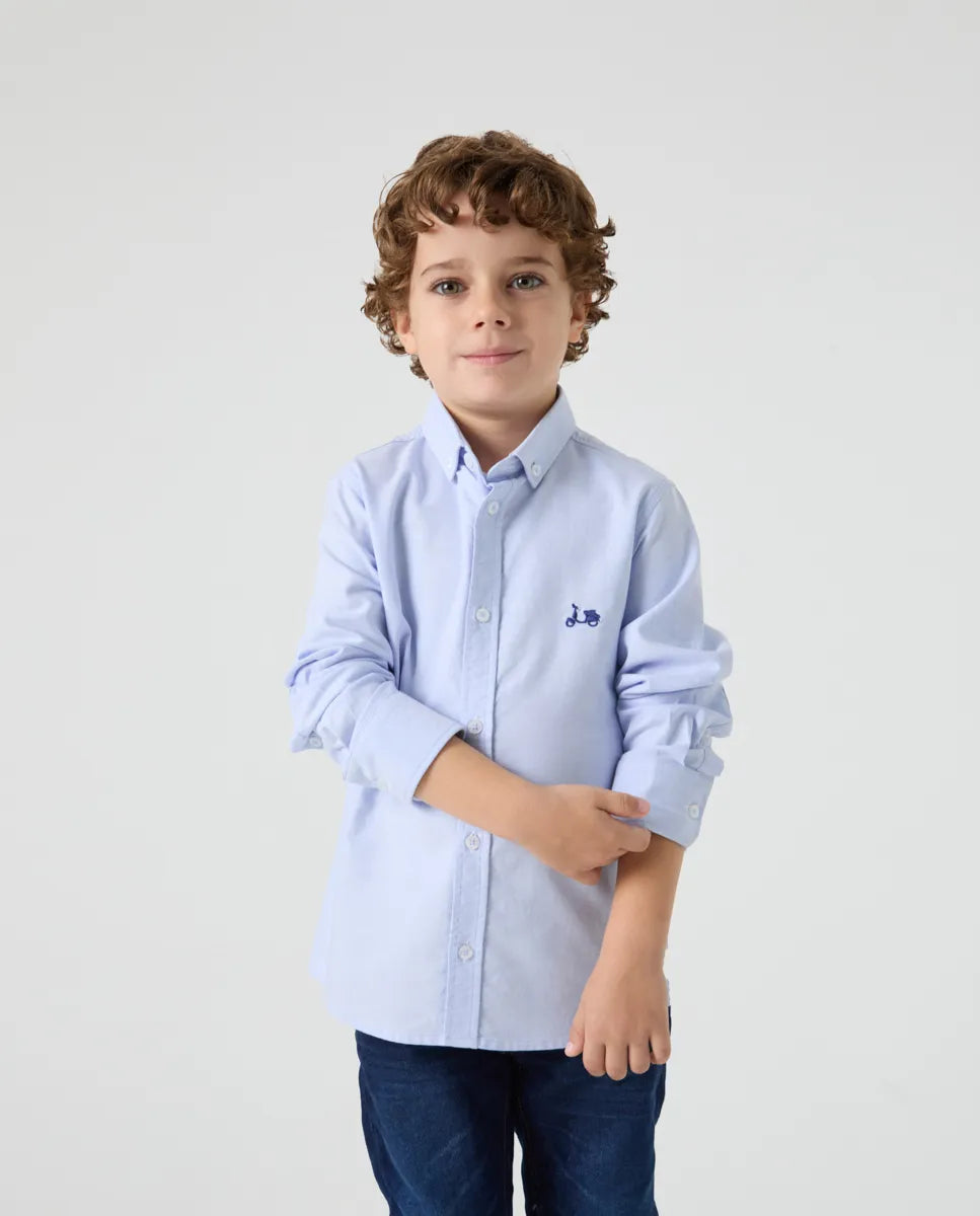 Camisa niño oxford celeste