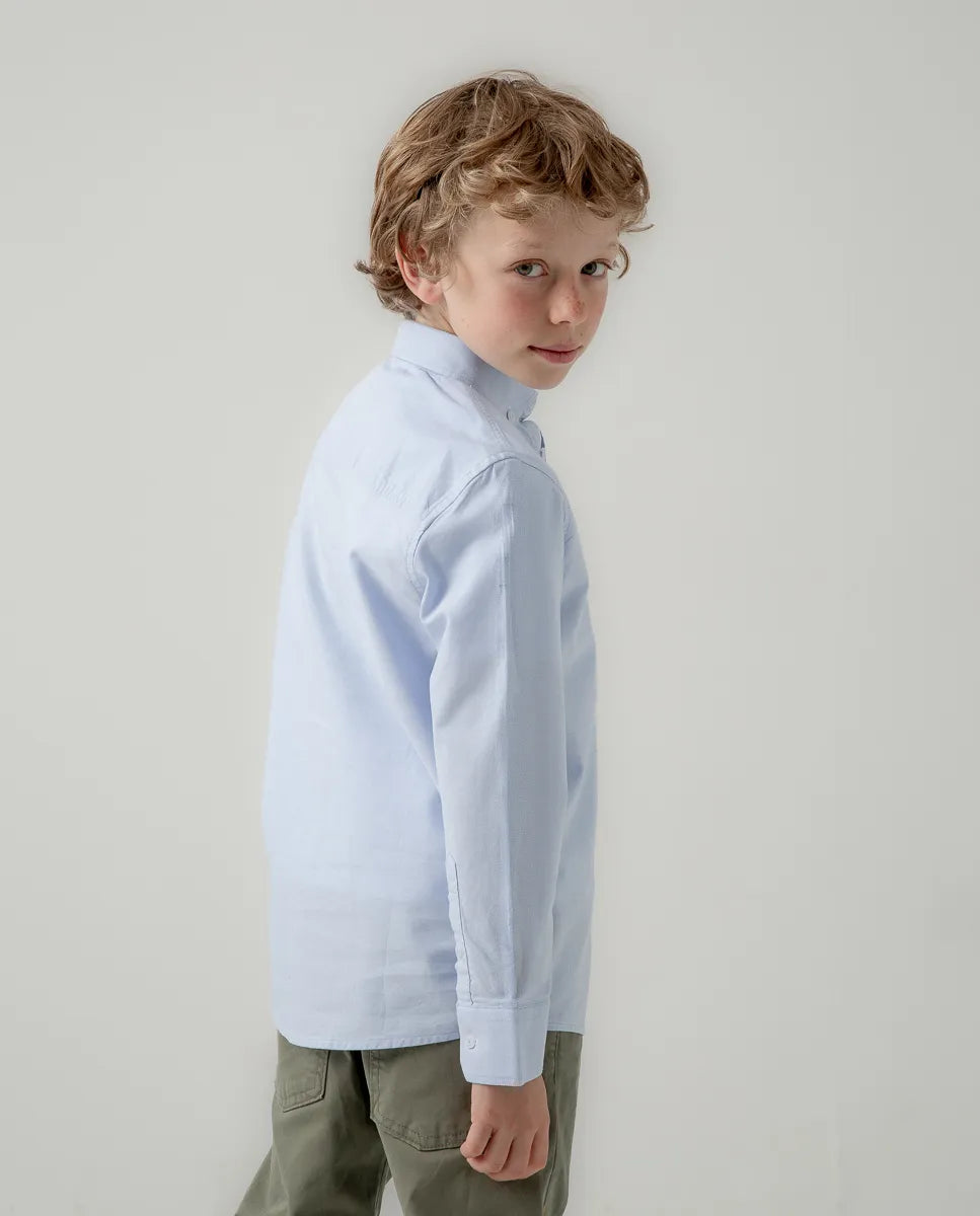 Camisa niño oxford celeste | SCOTTA