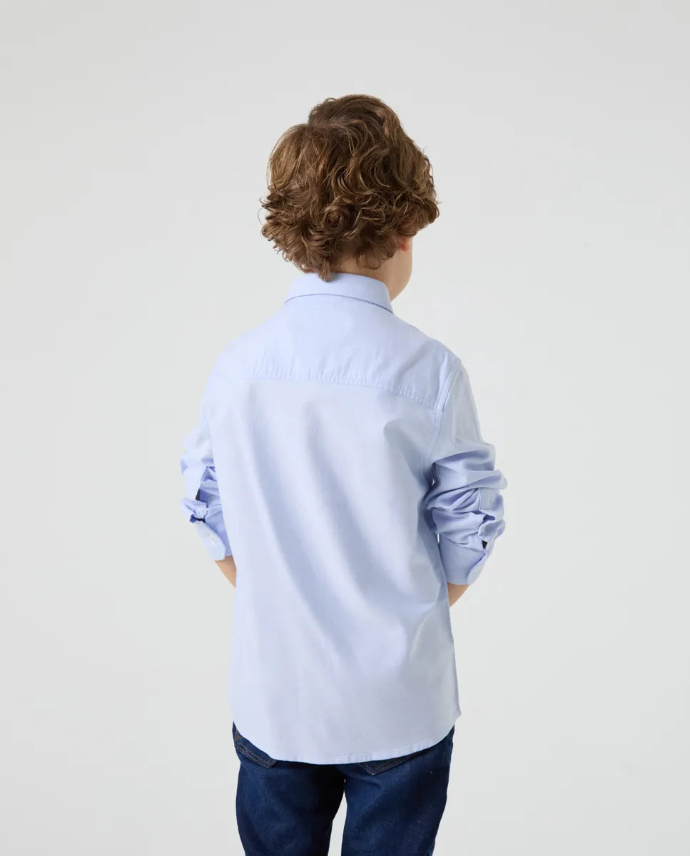 Camisa niño oxford celeste