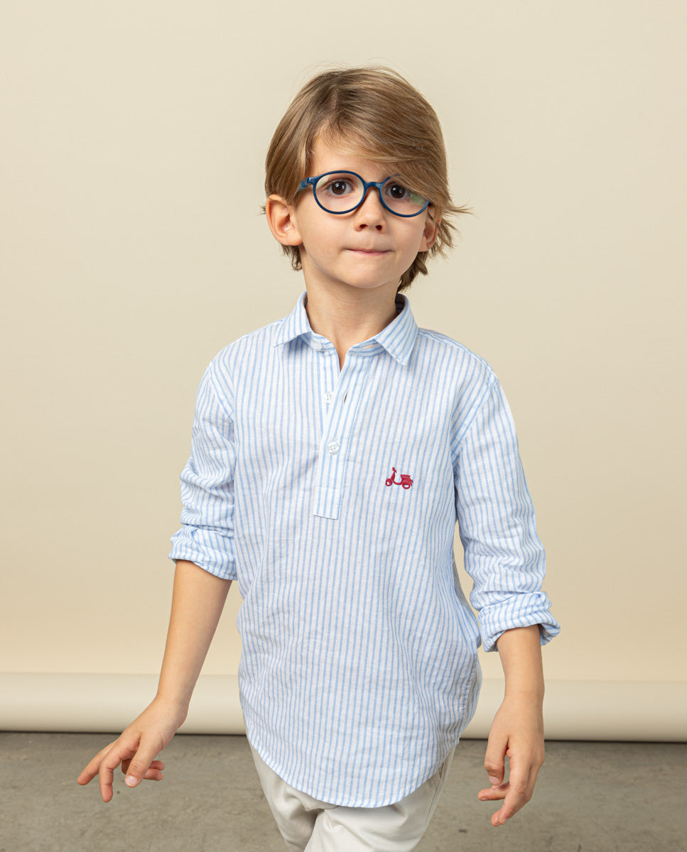 CAMISA NIÑO POLERA RAYA VERTICAL LI-CO C