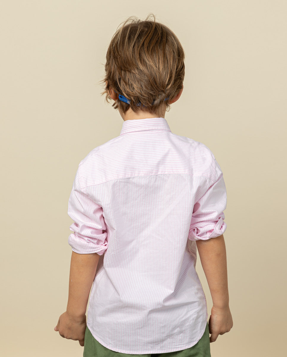 CAMISA NIÑO RAYA RIVER ROSA