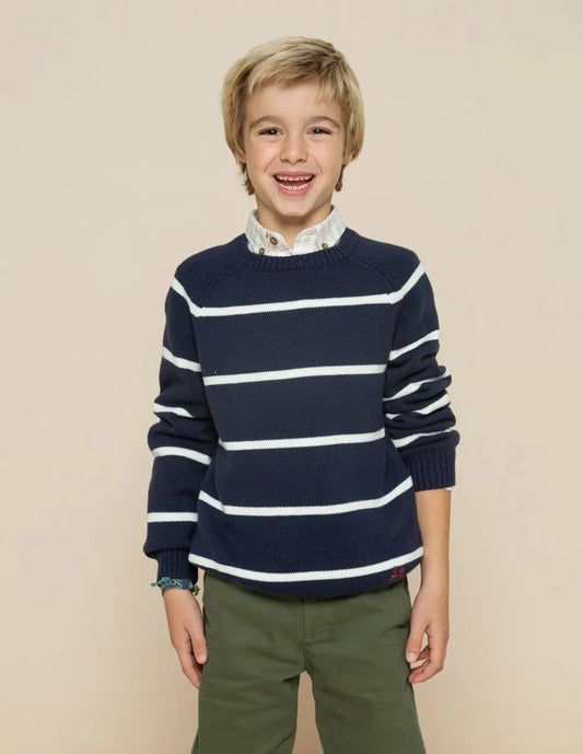 Jersey de niño rayas marino