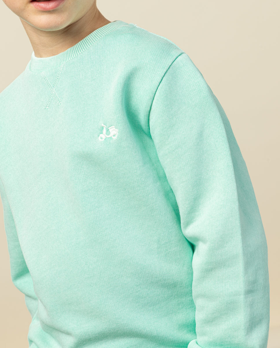 SUDADERA NIÑO CLASSIC VERDE AGUA