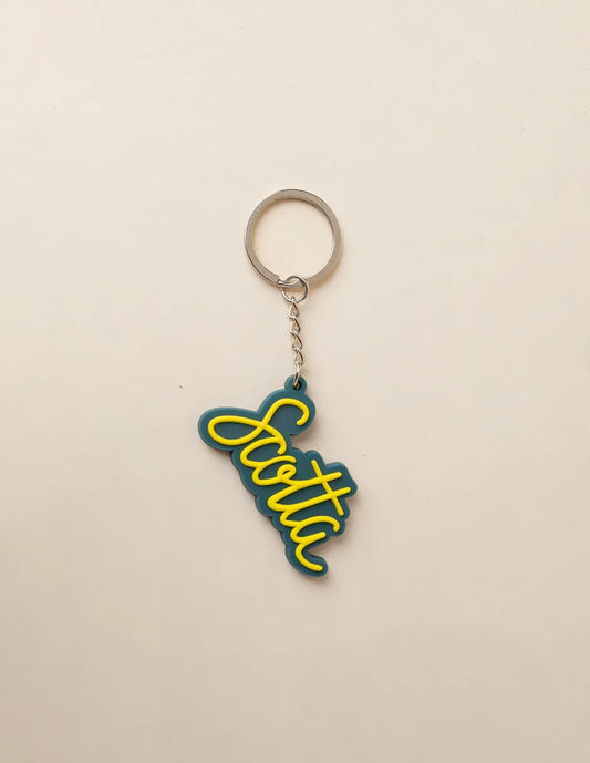 Llavero de goma con logo