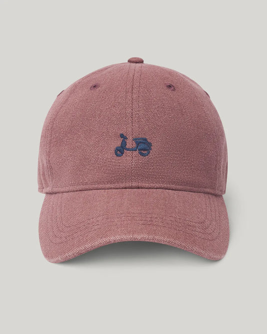 Gorra lavada moto burdeos