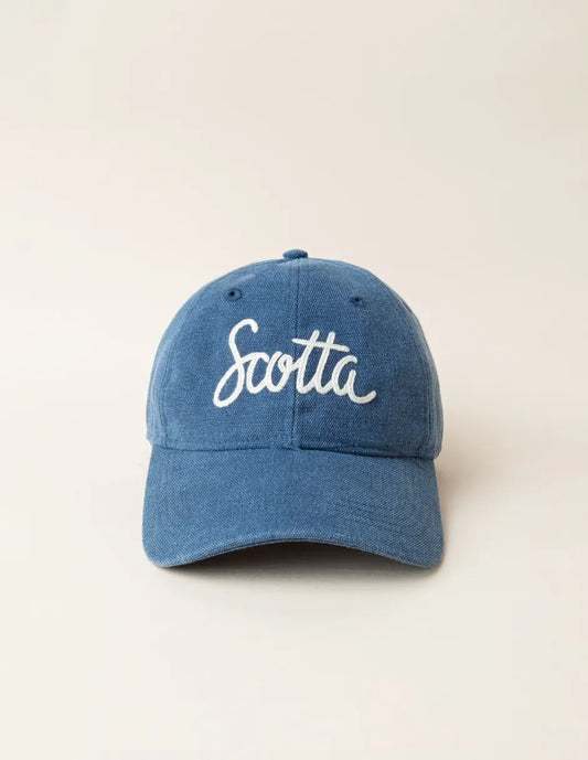 Gorra azul denim con logo