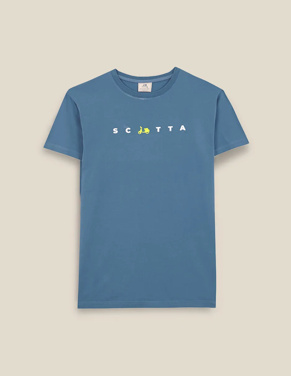 Camiseta logo frontal azul
