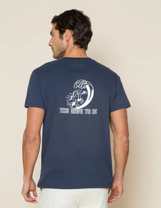 Camiseta de hombre con dibujo en la espalda