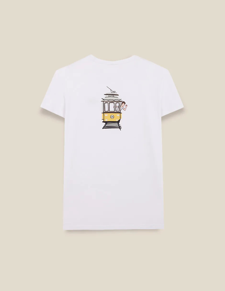 Camiseta de hombre con dibujo en la espalda