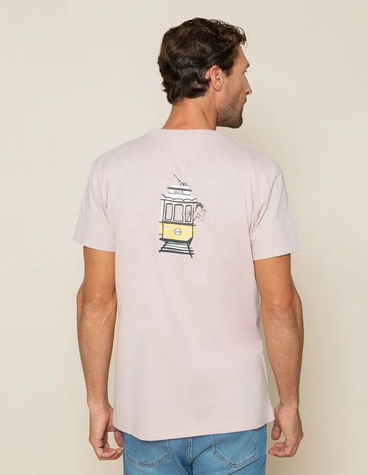 Camiseta de hombre con dibujo en la espalda