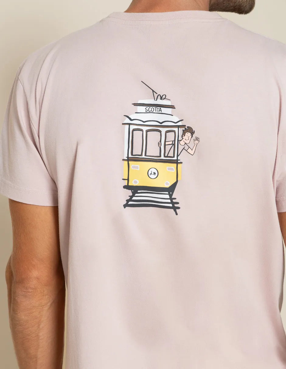 Camiseta de hombre con dibujo en la espalda