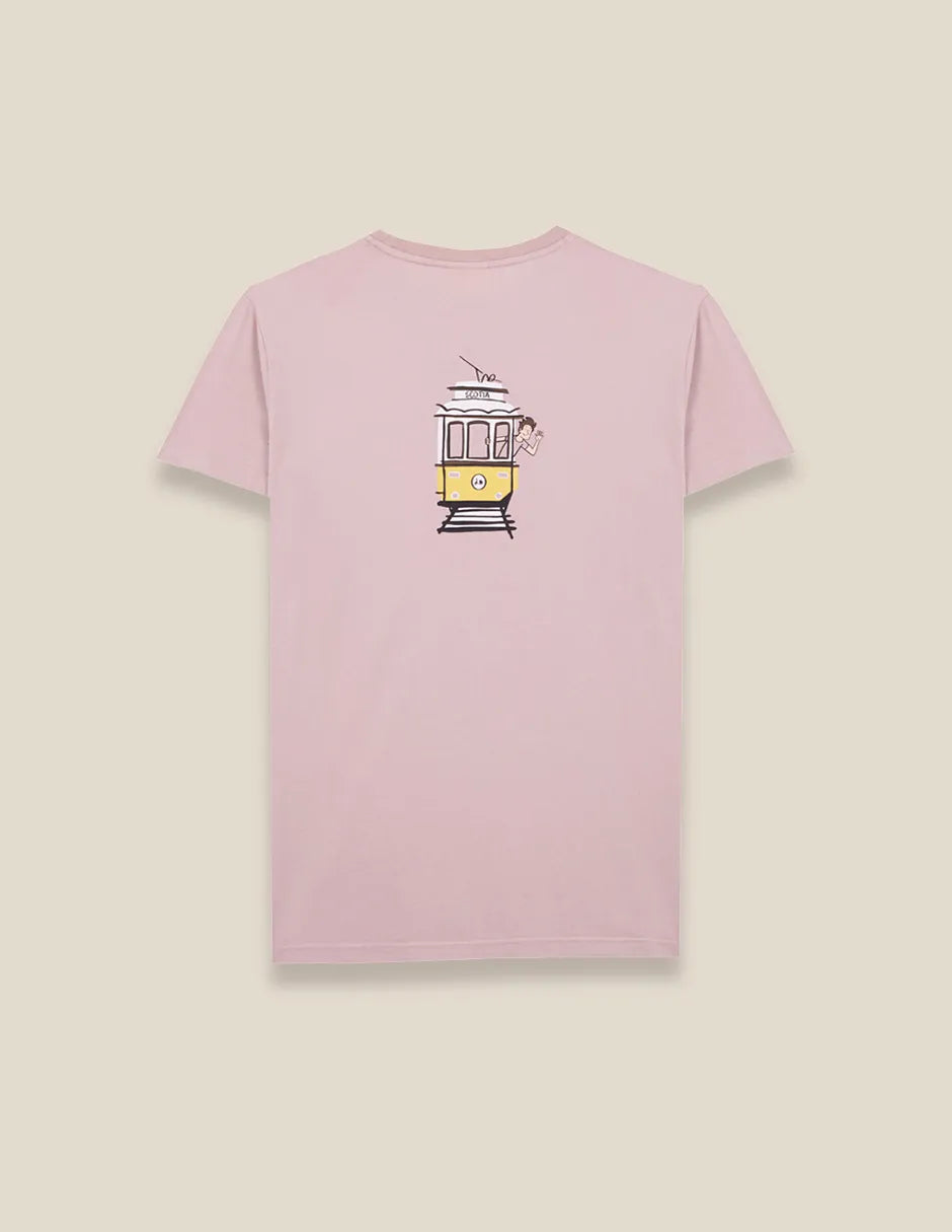Camiseta de hombre con dibujo en la espalda