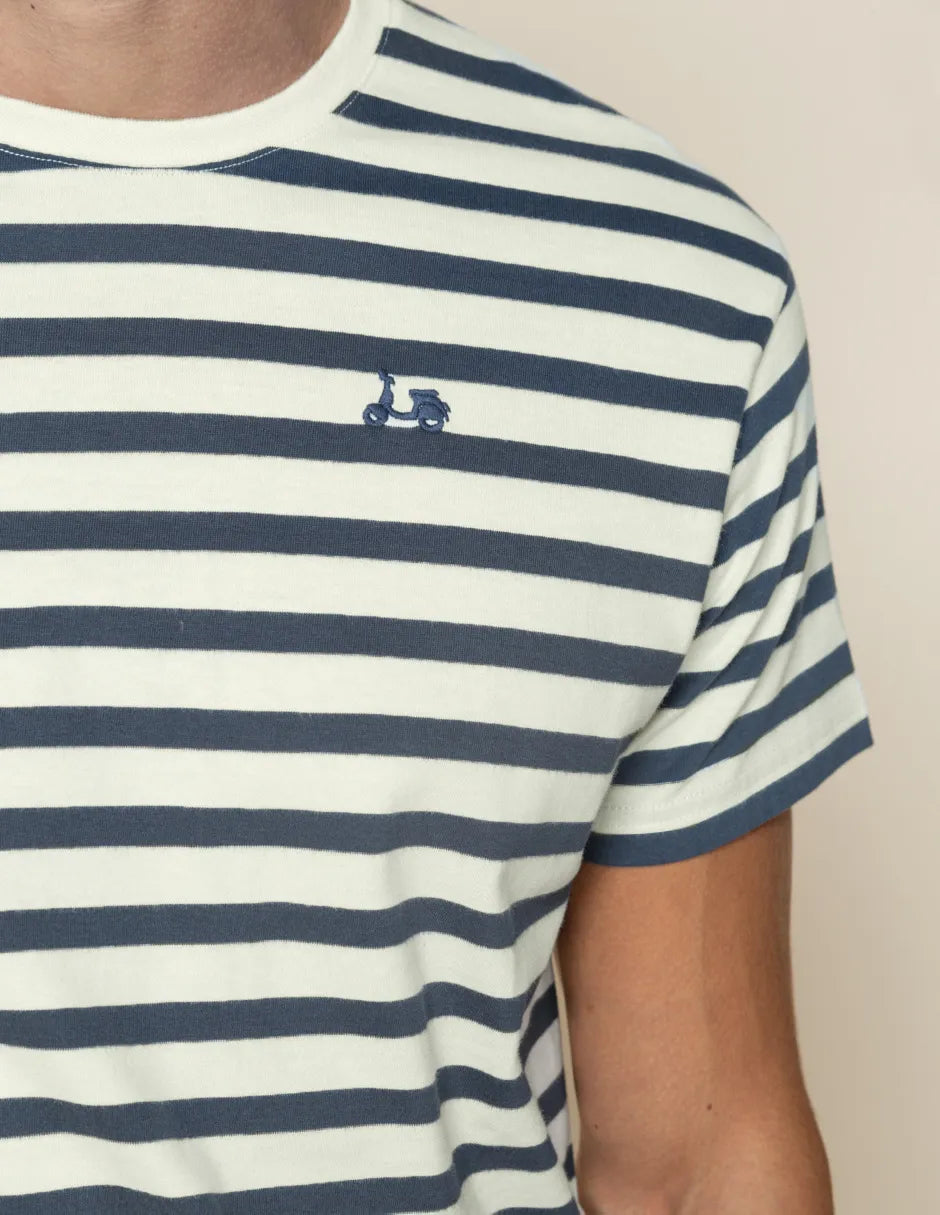 Camiseta de rayas marino 