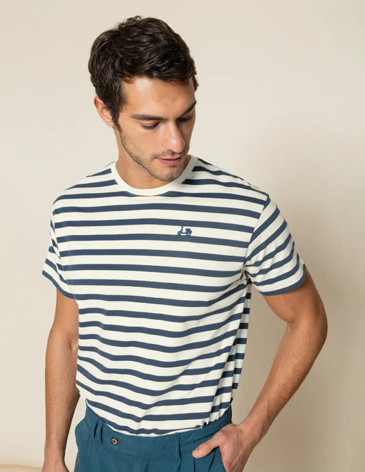 Camiseta de rayas marino 