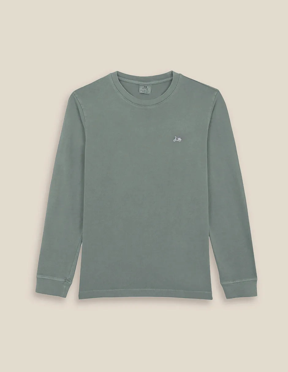 Camiseta verde de manga larga